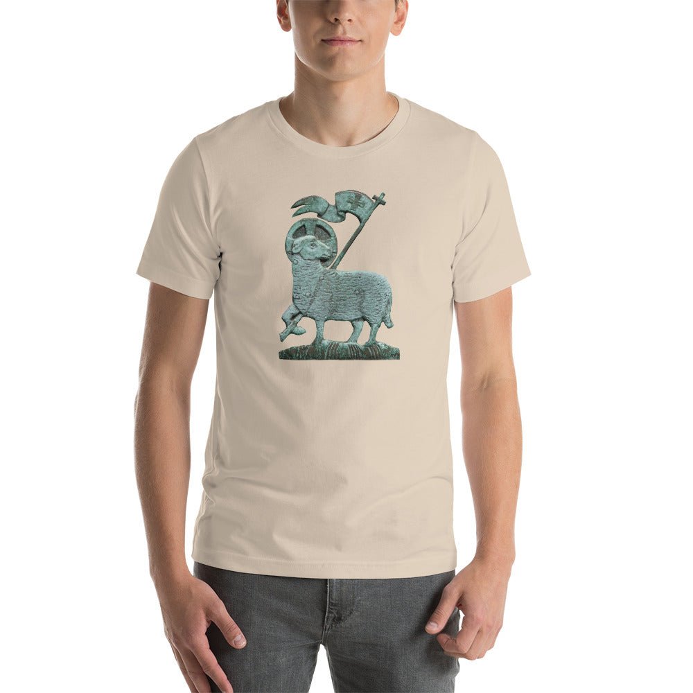 Agnus Dei (Lamb of God) Metalwork T-Shirt - Catholicamtees