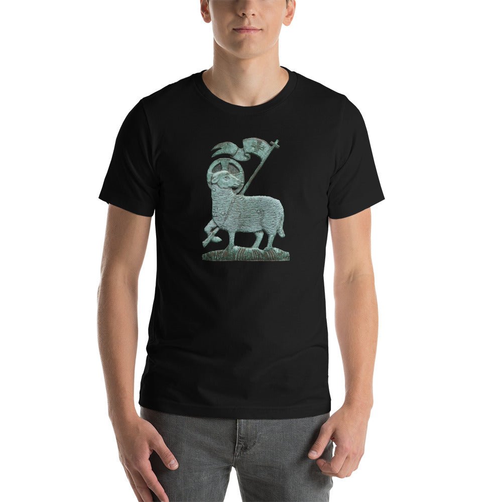 Agnus Dei (Lamb of God) Metalwork T-Shirt - Catholicamtees