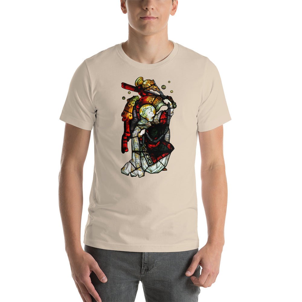 Angel with Censer Stained Glass T-Shirt - Catholicamtees