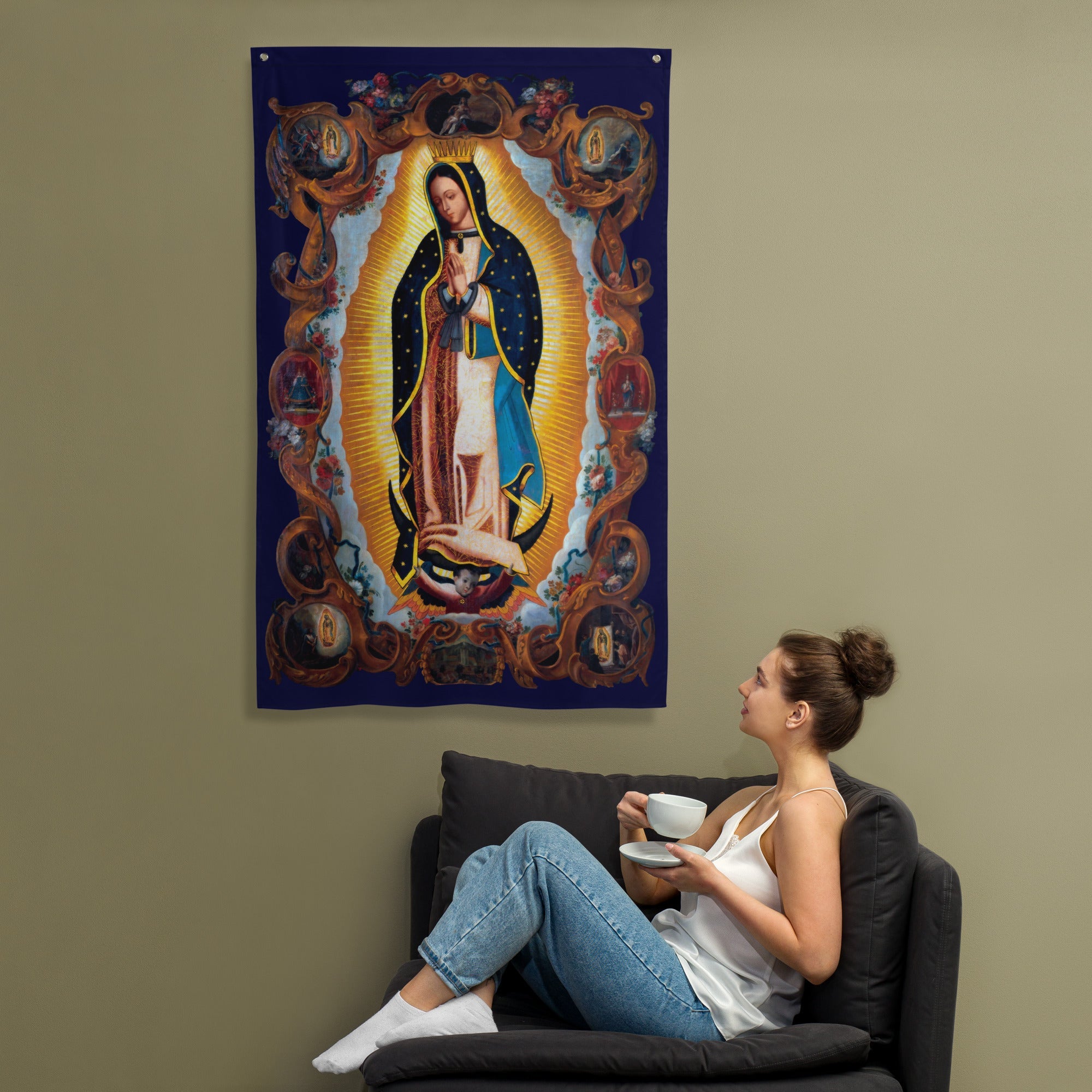 Bandera de Nuestra Señora de Guadalupe - Our Lady of Guadalupe Flag - Catholicamtees