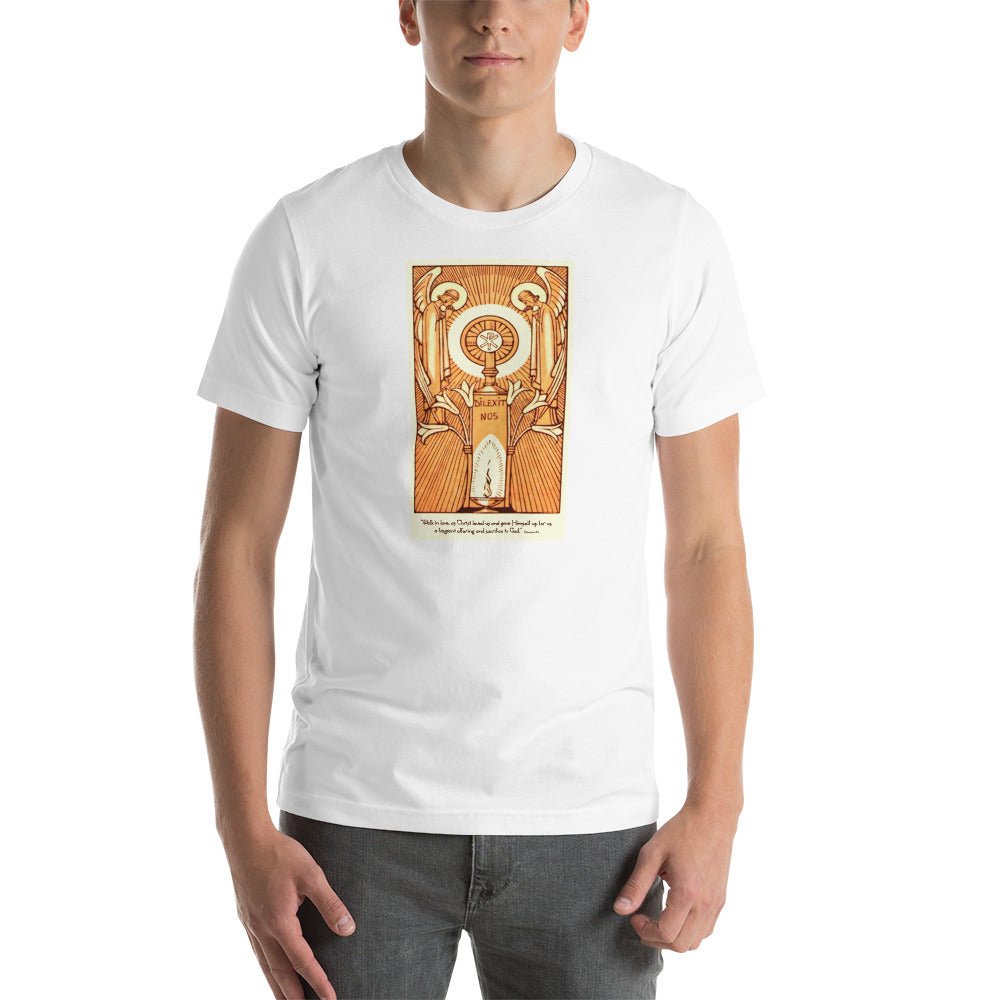 Blessed Sacrament of the Altar Art Deco "Dilexit Nos" T-Shirt - Catholicamtees