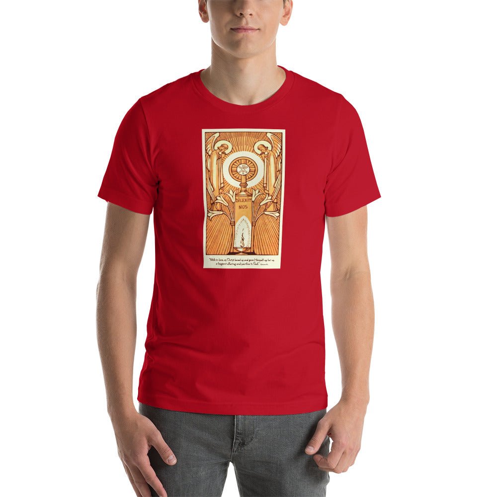 Blessed Sacrament of the Altar Art Deco "Dilexit Nos" T-Shirt - Catholicamtees