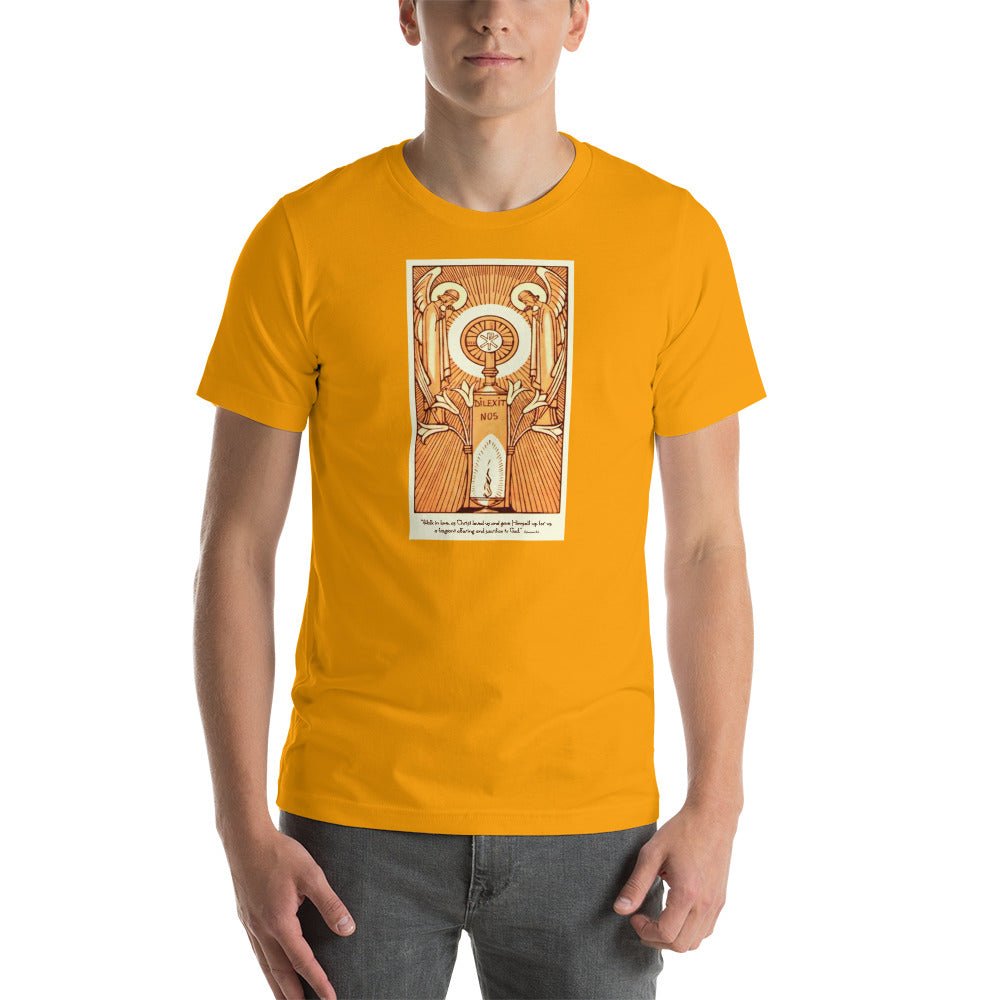 Blessed Sacrament of the Altar Art Deco "Dilexit Nos" T-Shirt - Catholicamtees