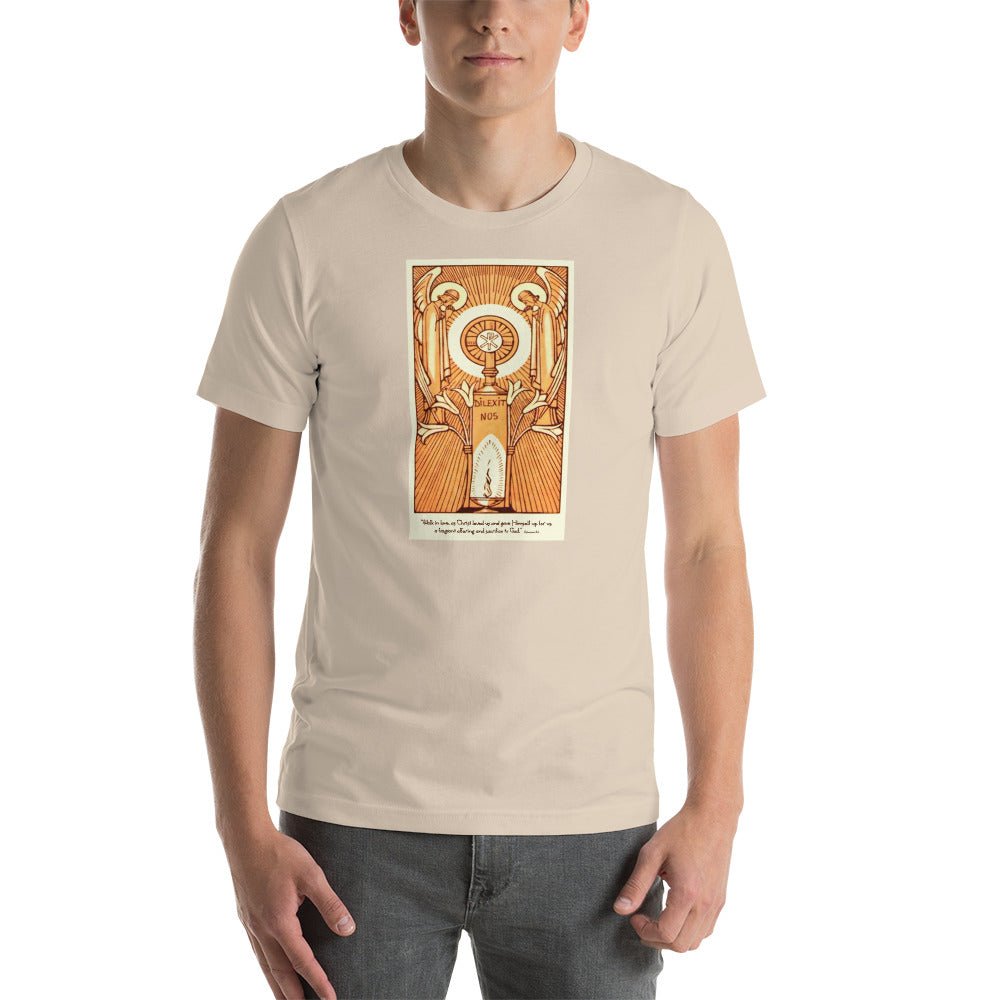 Blessed Sacrament of the Altar Art Deco "Dilexit Nos" T-Shirt - Catholicamtees