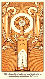 Load image into Gallery viewer, Blessed Sacrament of the Altar Art Deco &quot;Dilexit Nos&quot; T-Shirt - Catholicamtees
