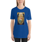 Load image into Gallery viewer, Blessed Virgin Mary, Jesus from the Root of Jesse Holy Card Soft and Lightweight Unisex T-Shirt - Catholicamtees
