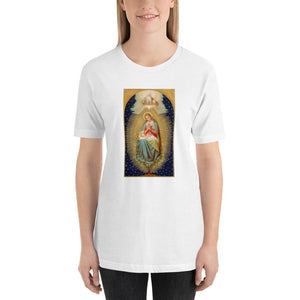 Blessed Virgin Mary, Jesus from the Root of Jesse Holy Card Soft and Lightweight Unisex T-Shirt - Catholicamtees