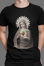 Load image into Gallery viewer, Blessed Virgin Mary Paper Lace Lightweight T-Shirt - Catholicamtees
