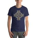 Load image into Gallery viewer, Granite Celtic Cross Lightweight T-Shirt - Catholicamtees
