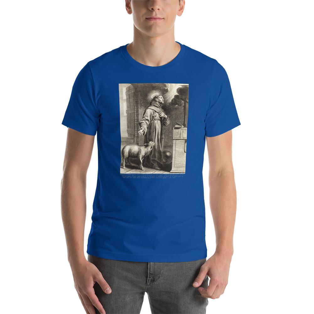 Holy Francis of Assisi Engraving T-Shirt - Catholicamtees