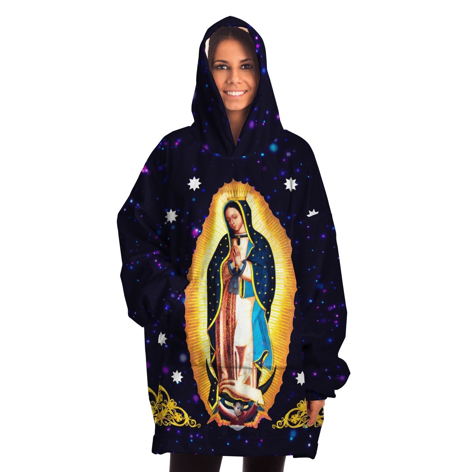 Our Lady of Guadalupe Snug Blanket Hoodie - Nuestra Señora de Guadalupe "Snug" Manta Sudadera - Catholicamtees