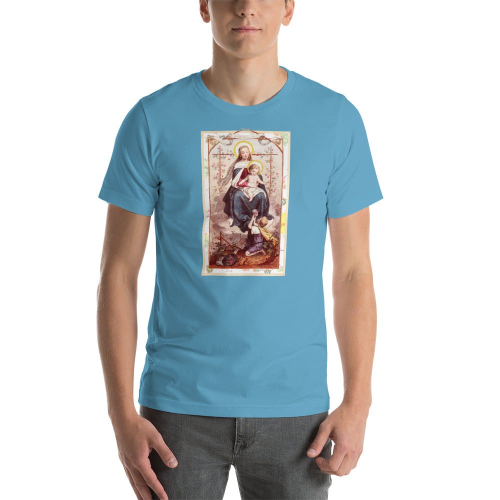 Our Lady on the Rose with Christ Child T-Shirt - Catholicamtees