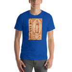 Load image into Gallery viewer, Our Lady &quot;Salve Advocata Nostra&quot; Holy Card T-Shirt - Catholicamtees
