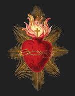 Load image into Gallery viewer, Sacred Heart of Jesus from Antique Holy Card T-Shirt - Catholicamtees
