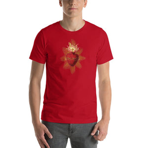 Sacred Heart of Jesus from Antique Holy Card T-Shirt - Catholicamtees