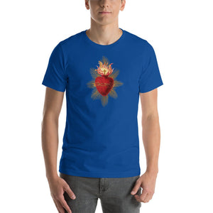 Sacred Heart of Jesus from Antique Holy Card T-Shirt - Catholicamtees