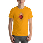 Load image into Gallery viewer, Sacred Heart of Jesus from Antique Holy Card T-Shirt - Catholicamtees
