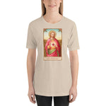 Load image into Gallery viewer, Sacred Heart of Jesus Holy Card T-Shirt - Catholicamtees
