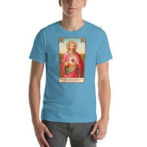 Sacred Heart of Jesus Holy Card T-Shirt - Catholicamtees