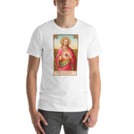 Load image into Gallery viewer, Sacred Heart of Jesus Holy Card T-Shirt - Catholicamtees
