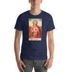 Load image into Gallery viewer, Sacred Heart of Jesus Holy Card T-Shirt - Catholicamtees
