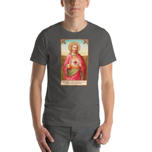 Sacred Heart of Jesus Holy Card T-Shirt - Catholicamtees