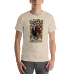 Load image into Gallery viewer, Sacred Heart of Jesus: St. Margaret Mary&#39;s Vision Stained Glass T-Shirt - Catholicamtees
