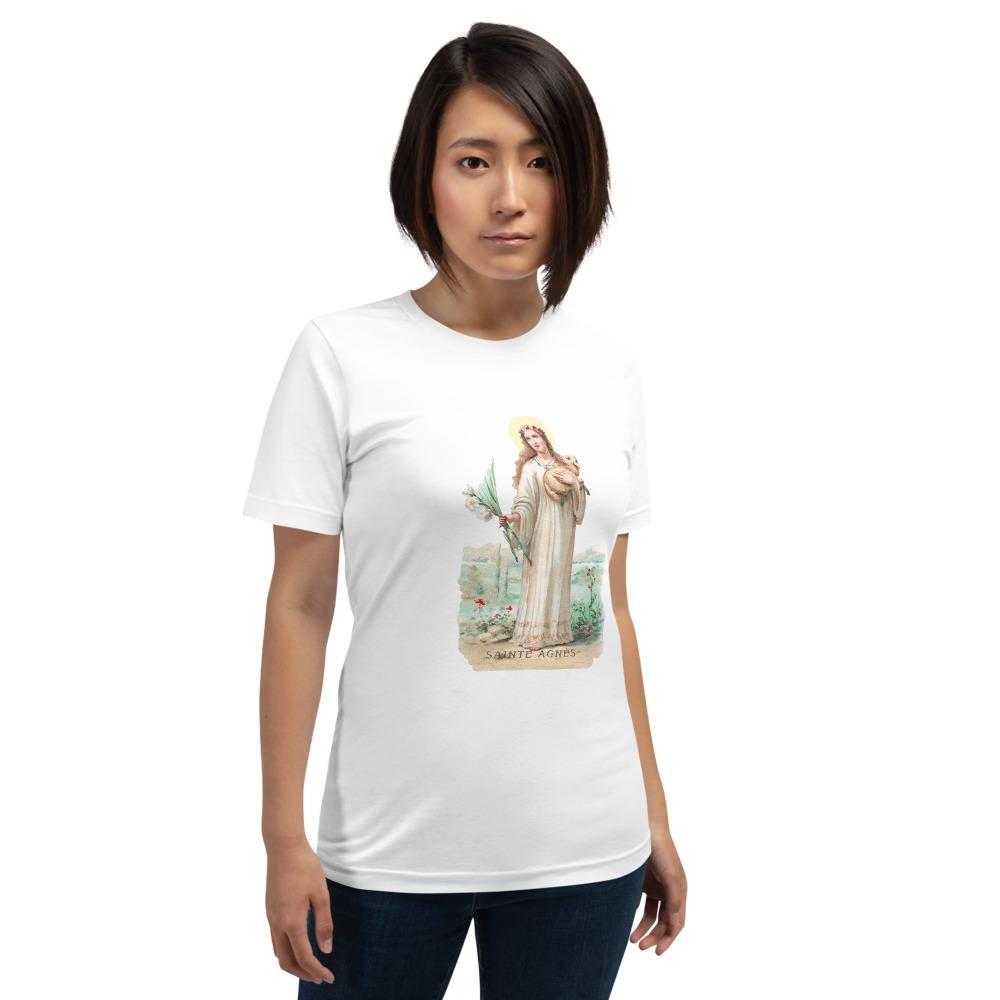 Saint Agnes Short-Sleeve Unisex Tee Shirt - Catholicamtees