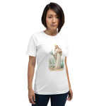 Load image into Gallery viewer, Saint Agnes Short-Sleeve Unisex Tee Shirt - Catholicamtees
