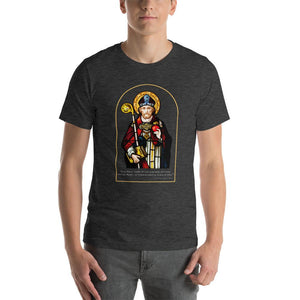 Saint Augustine of Hippo Stained Glass Soft-weight Tee Shirt - Catholicamtees