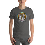 Load image into Gallery viewer, Saint Benedict and Saint Scholastica Stained Glass T-Shirt - Catholicamtees
