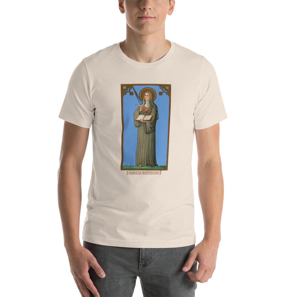 Saint Gertrude the Great Soft and Lightweight Unisex T-Shirt - Catholicamtees