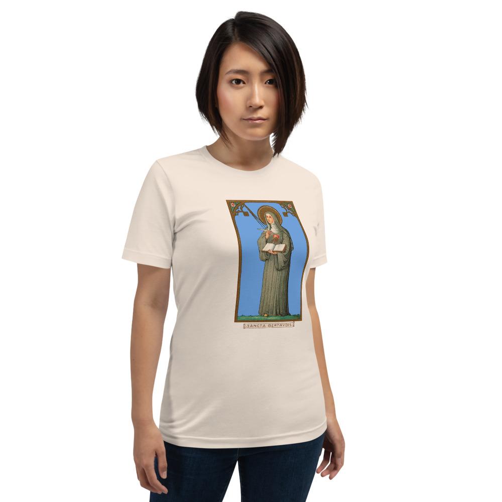 Saint Gertrude the Great Soft and Lightweight Unisex T-Shirt - Catholicamtees