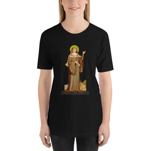 Saint Scholastica, Abbess Soft and Lightweight Unisex T-Shirt - Catholicamtees