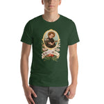 Load image into Gallery viewer, St. Aloysius Gonzaga Floral Holy Card T-Shirt - Catholicamtees
