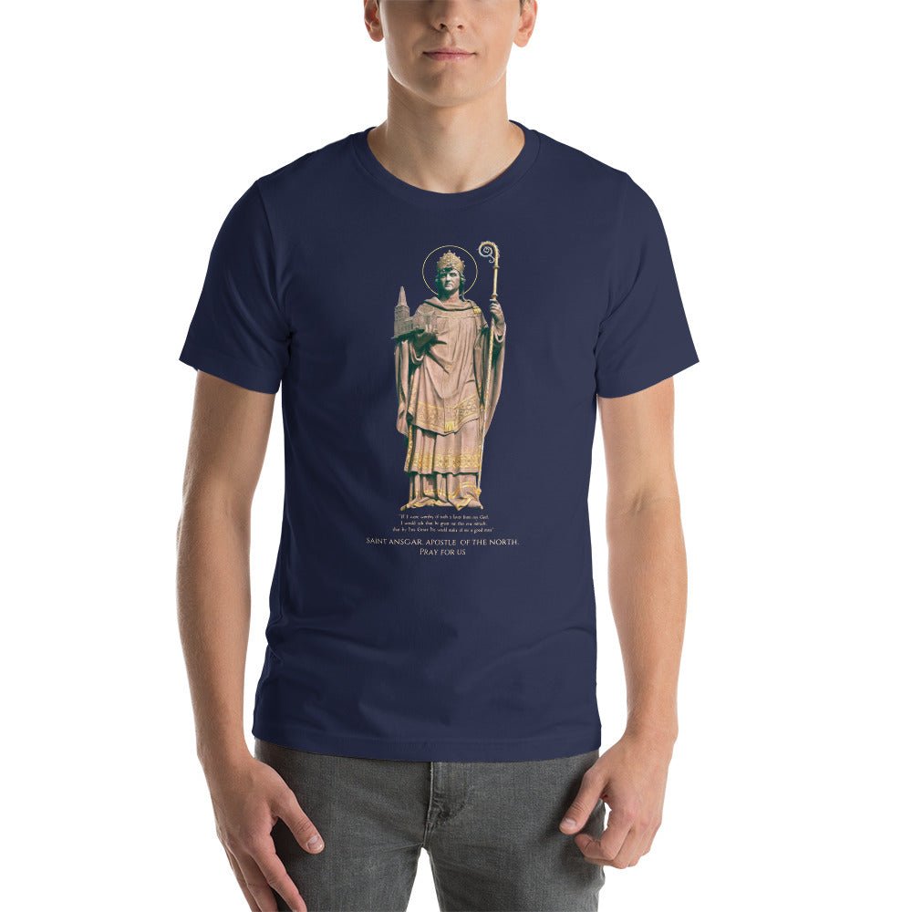 St. Ansgar, Bishop and Apostle of the North T-Shirt - Catholicamtees