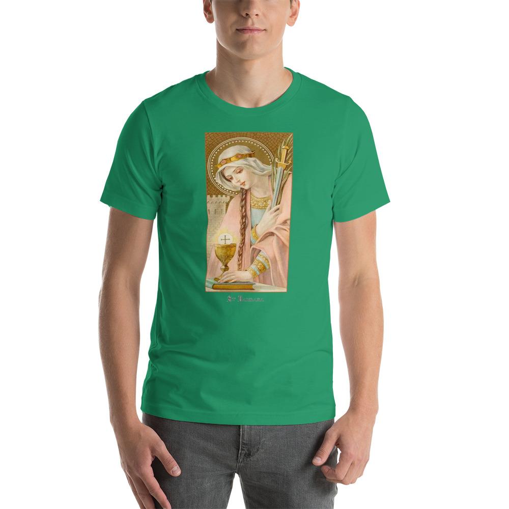 St. Barbara Lightweight T-Shirt - Catholicamtees