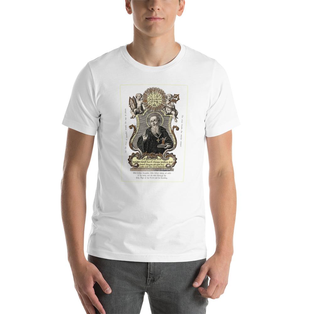 St. Benedict Engraving T-Shirt - Catholicamtees