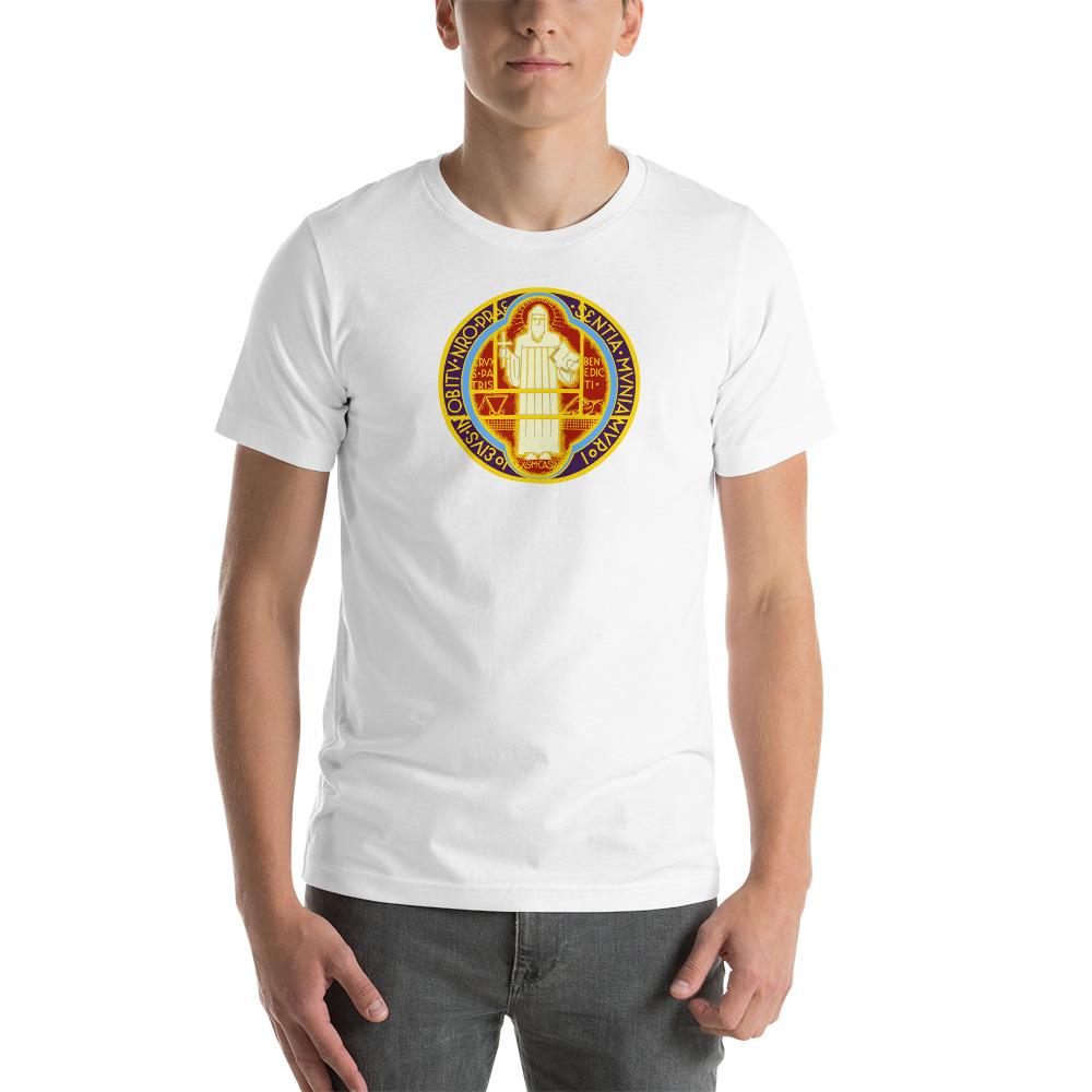 St. Benedict Medal Two Sided T-Shirt - Catholicamtees