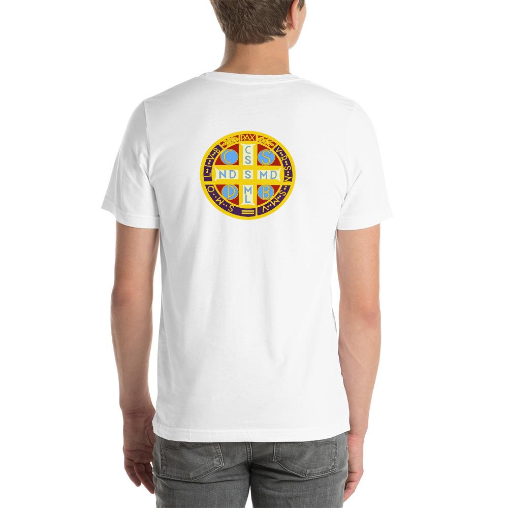 St. Benedict Medal Two Sided T-Shirt - Catholicamtees