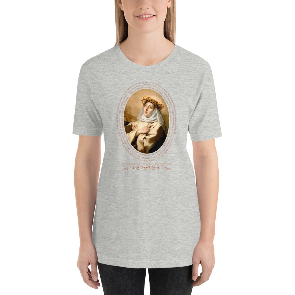 St. Catherine of Siena in Prayer T-Shirt - Catholicamtees