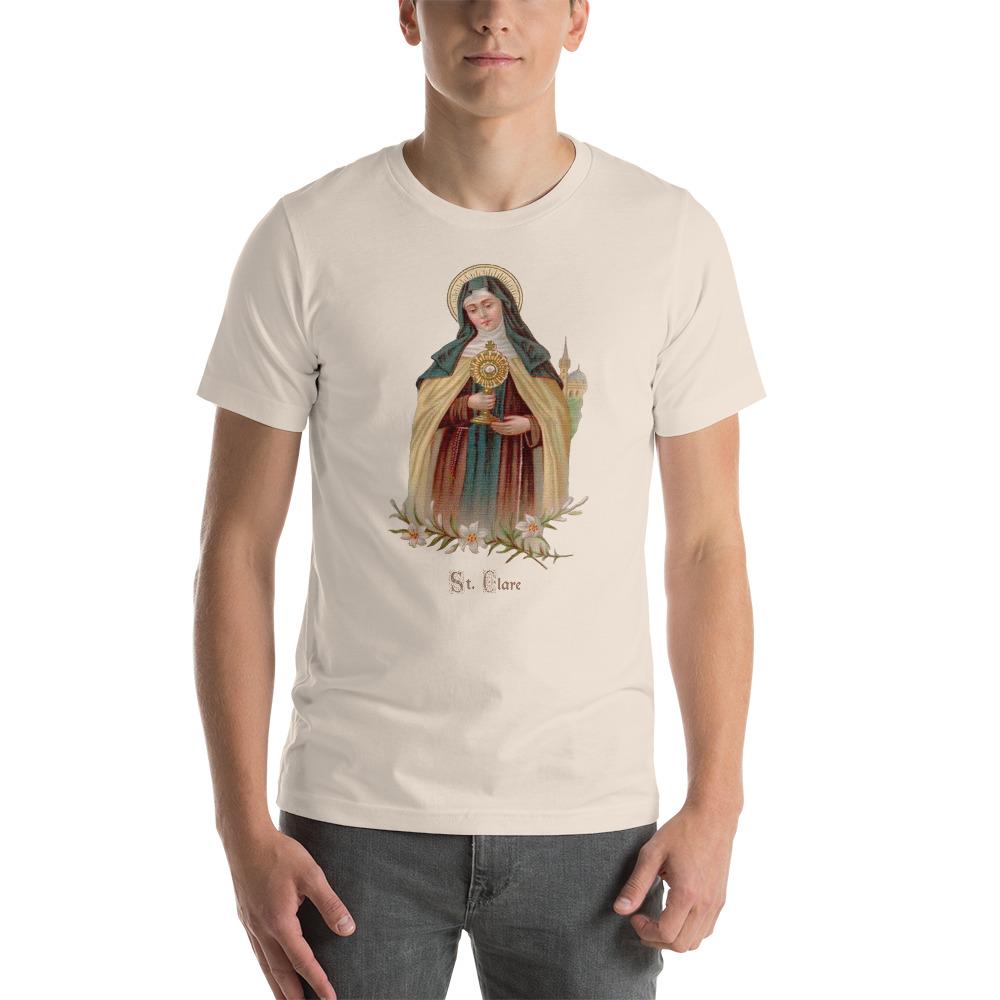 St. Clare of Assisi Lightweight T-Shirt - Catholicamtees