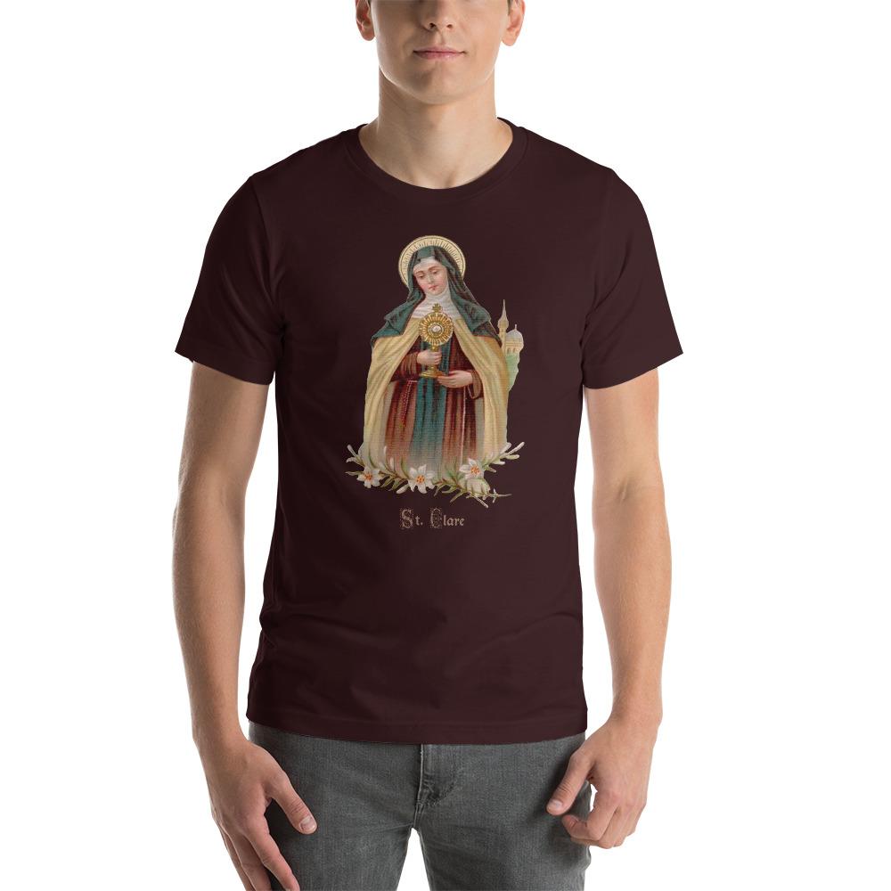 St. Clare of Assisi Lightweight T-Shirt - Catholicamtees