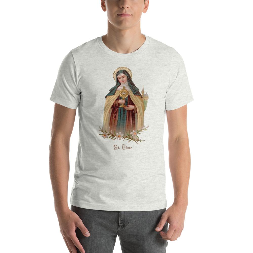 St. Clare of Assisi Lightweight T-Shirt - Catholicamtees