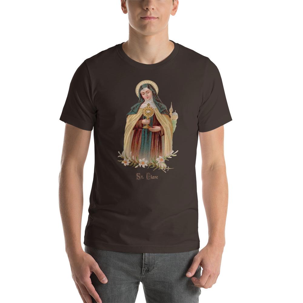 St. Clare of Assisi Lightweight T-Shirt - Catholicamtees