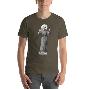 St. Francis Engraving Lightweight T-Shirt - Catholicamtees