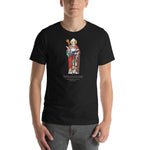 Load image into Gallery viewer, St. Isidore of Seville Stained Glass Window T-Shirt - Catholicamtees
