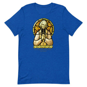 St. John Vianney Stained Glass T-Shirt - Catholicamtees