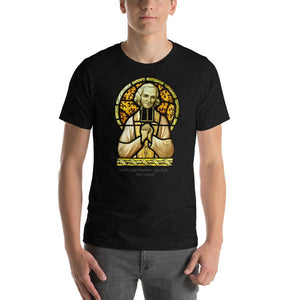 St. John Vianney Stained Glass T-Shirt - Catholicamtees