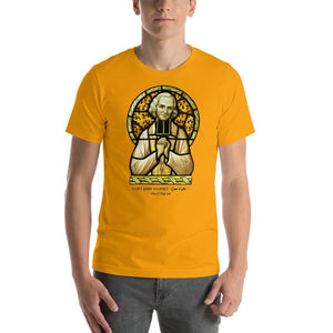 St. John Vianney Stained Glass T-Shirt - Catholicamtees